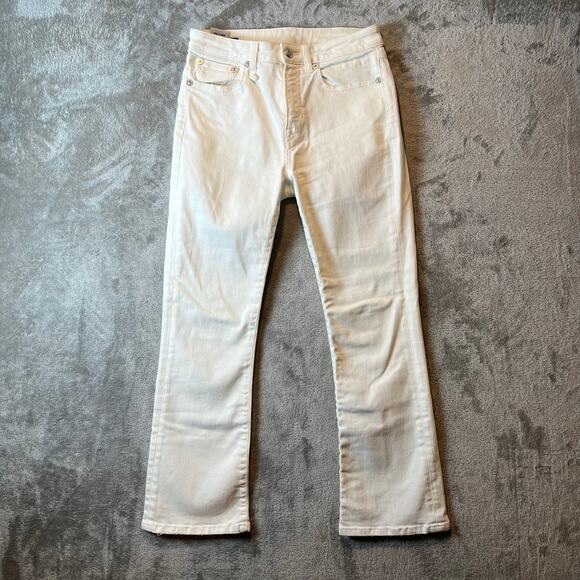 R13 Kick‎ Garret White Jeans Size 28 Distressed - Picture 1 of 9